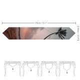Yanfind Table Runner Backlit Serene Sand Vacation Palm Coconut Scenery Clouds Sri Oceanside Waves Island Everyday Dining Wedding Party Holiday Home Decor