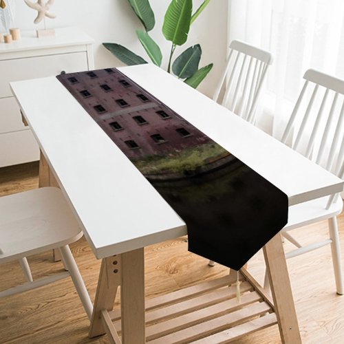 Yanfind Table Runner Rowing River Oxford Sunlight Sky Tree Cloud Natural Landscape Everyday Dining Wedding Party Holiday Home Decor