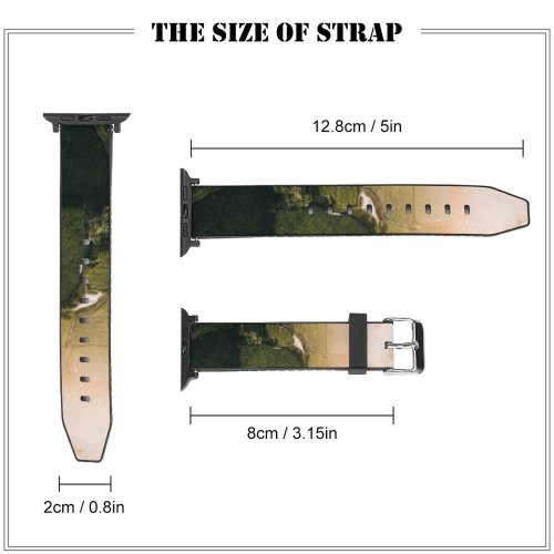 yanfind Watch Strap for Apple Watch Landscape Countryside Pictures Grassland Outdoors Agriculture Free Bali Field Paddy Images Compatible with iWatch Series 5 4 3 2 1
