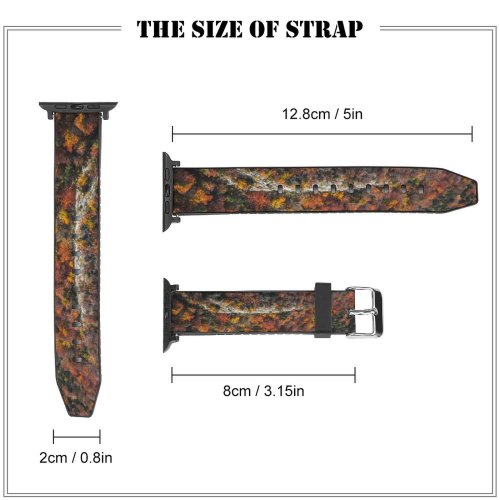 yanfind Watch Strap for Apple Watch Landscape Plant Woodland Forest  Pictures Outdoors Tree Free Vegetation Maple Compatible with iWatch Series 5 4 3 2 1
