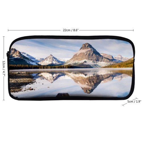 yanfind Pencil Case YHO Sven Muller Lake Mountains Landscape Zipper Pens Pouch Bag for Student Office School