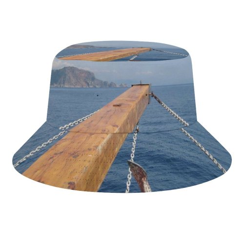 yanfind Adult Fisherman's Hat Vehicle Horizon Sound Sailor Sea Boat Sky Ship Ocean Island Anchor Mast Fishing Fisherman Cap Travel Beach Sun protection
