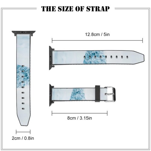 yanfind Watch Strap for Apple Watch Landscape Peak Iceberg Explore Iceland Pictures PNG Outdoors Snow Compatible with iWatch Series 5 4 3 2 1