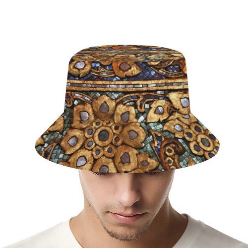 yanfind Adult Fisherman's Hat Texture Statue Golden Metal Classical Gold Design Art Historical Shapes Ornament Buddhism Fishing Fisherman Cap Travel Beach Sun protection