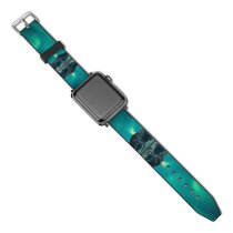 yanfind Watch Strap for Apple Watch Benjamin Suter Aurora Borealis Mountains Lake Sky Iceland Compatible with iWatch Series 5 4 3 2 1