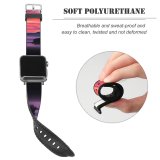 yanfind Watch Strap for Apple Watch Bruno Glätsch Sky Sunset Landscape Foggy Scenery Clouds Trees Silhouette Dawn Compatible with iWatch Series 5 4 3 2 1