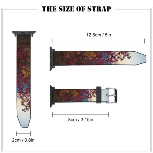 yanfind Watch Strap for Apple Watch Abies Natural Area Lake Tree Hills Scenic Plant Leaf Fir Free Compatible with iWatch Series 5 4 3 2 1