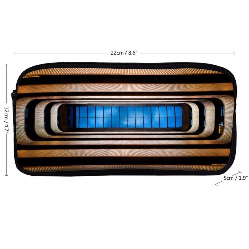 yanfind Pencil Case YHO Otto Berkeley Bush Pavilion London Atrium Symmetrical Sky Skylight Zipper Pens Pouch Bag for Student Office School