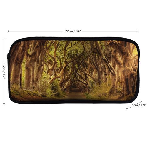 yanfind Pencil Case YHO Dorothe Avenue Trees Woods Forest Path Road Landscape Sunlight Atmospheric Zipper Pens Pouch Bag for Student Office School
