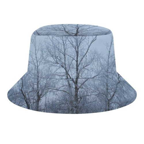 yanfind Adult Fisherman's Hat Winter Frost Dusk Natural Winter Atmospheric Branches Woody Landscape Sky Plant Branch Fishing Fisherman Cap Travel Beach Sun protection