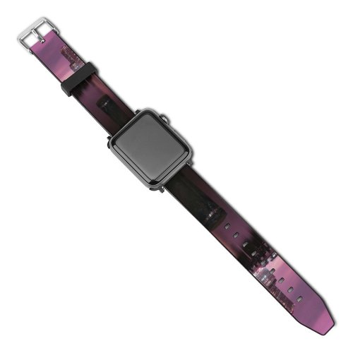 yanfind Watch Strap for Apple Watch Timo  York City Downtown Brooklyn  Park River Night Cityscape City Compatible with iWatch Series 5 4 3 2 1