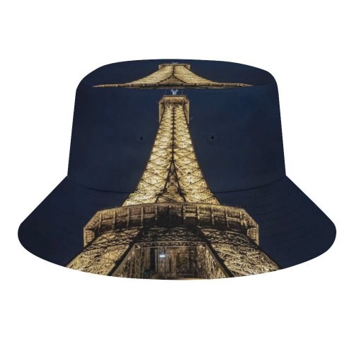 yanfind Adult Fisherman's Hat Samuele Giglio Architecture Eiffel Tower Paris France Dark Night Lights Steel Structure Fishing Fisherman Cap Travel Beach Sun protection