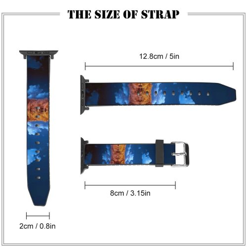 yanfind Watch Strap for Apple Watch Infrared Scenery Sky Scape Cumulus Free Rheinfelden Outdoors Rhein Wallpapers Land Compatible with iWatch Series 5 4 3 2 1