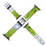yanfind Watch Strap for Apple Watch  Grassland Hayfield Meadow Countryside Blade Grass Graminaceous Gramineous Sky Herbage Summertime Compatible with iWatch Series 5 4 3 2 1