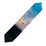 Yanfind Table Runner Blur Journey Street Illuminated Lights Downtown Clouds Sunset Fast Traffic Evening Travel Everyday Dining Wedding Party Holiday Home Decor