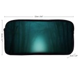 yanfind Pencil Case YHO Dorothe Forest Path Foggy Morning  Turquoise Trees Zipper Pens Pouch Bag for Student Office School
