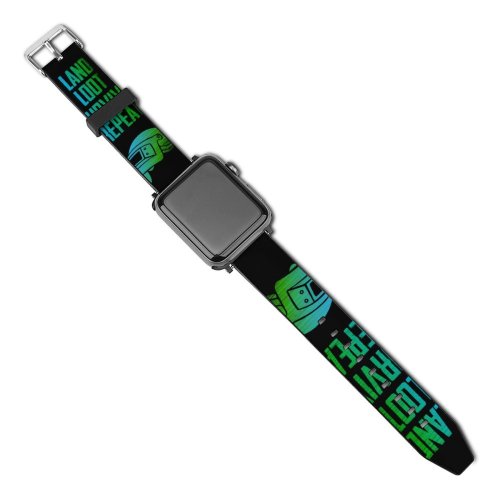 yanfind Watch Strap for Apple Watch Black Dark Quotes Games PUBG Survive Loot Repeat PUBG Helmet Compatible with iWatch Series 5 4 3 2 1