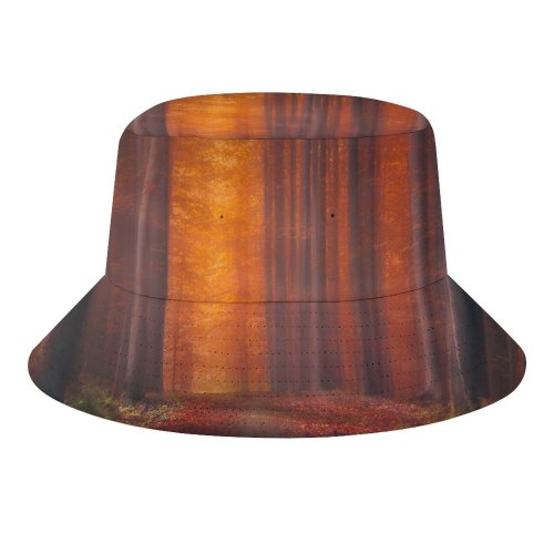 yanfind Adult Fisherman's Hat Hmetosche Autumn Forest Pathway Fallen Leaves Sunset Landscape Trees Woods Fishing Fisherman Cap Travel Beach Sun protection