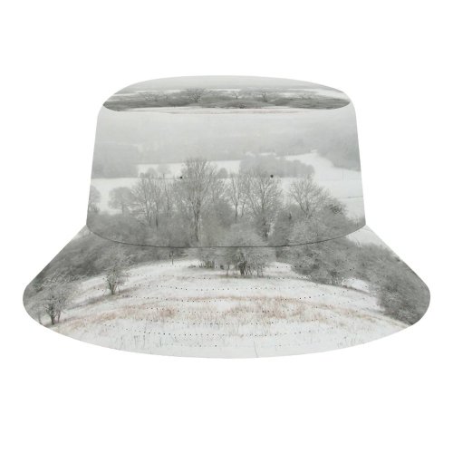 yanfind Adult Fisherman's Hat Winter Freeze Snowy Icey Christmas Field Winter Natural Atmospheric Landscape Sky Ice Fishing Fisherman Cap Travel Beach Sun protection