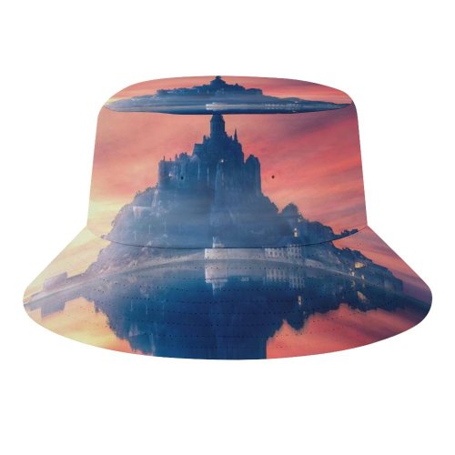 yanfind Adult Fisherman's Hat Grafixart Mont SaintMichel Sunset Twilight Dawn Reflection Normandy France Fishing Fisherman Cap Travel Beach Sun protection