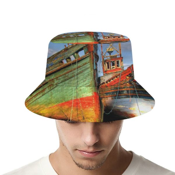 yanfind Adult Fisherman's Hat Wreckage Vehicle Vessel Ship Coast Cloud Boat Scotland Sailing Derelict Sky Ship Fishing Fisherman Cap Travel Beach Sun protection