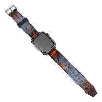 yanfind Watch Strap for Apple Watch Landscape Leaf Plant Woodland Forest Creative  Pictures Outdoors Grey Snow Compatible with iWatch Series 5 4 3 2 1