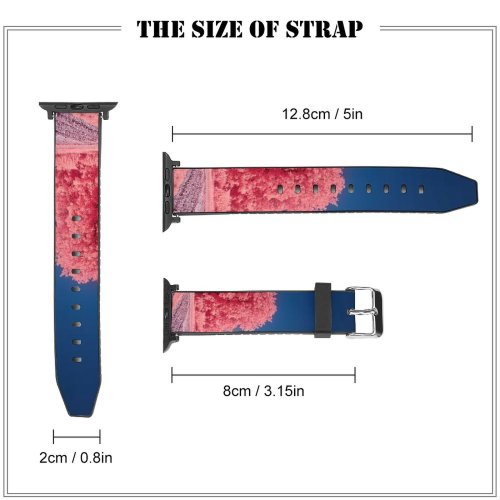 yanfind Watch Strap for Apple Watch Landscape Plant Creative Infrared Pictures Outdoors Tree Flower Vegetation Maple Swiss Compatible with iWatch Series 5 4 3 2 1