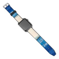 yanfind Watch Strap for Apple Watch Baros Maldives Island Seascape Tropical Beach Sky Horizon Ocean Landscape Huts Scenery Compatible with iWatch Series 5 4 3 2 1