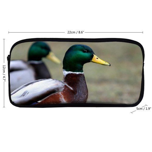 yanfind Pencil Case YHO Beak Duck Mallard Mallard Snow Ducks Feather Swans Bird Bird Geese Platyrhynchos Zipper Pens Pouch Bag for Student Office School