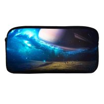 yanfind Pencil Case YHO Thiago Garcia Fantasy Exploring Saturn Planet Surreal Time Travel Space Zipper Pens Pouch Bag for Student Office School