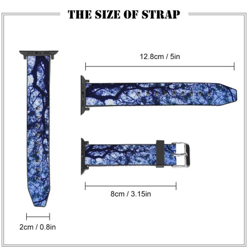 yanfind Watch Strap for Apple Watch Tree Sky  Clean Tranquility Focus Arvore  Baixo Natureza Verde Ceu Compatible with iWatch Series 5 4 3 2 1