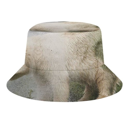 yanfind Adult Fisherman's Hat Vertebrate Terrestrial Polar Bear Warming Wildlife Grizzly Bear Adaptation Polar Fishing Fisherman Cap Travel Beach Sun protection