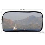 yanfind Pencil Case YHO Lonely with Sky Vehicle Calm Atmospheric  Sound Leaves Sail Boat Sky Zipper Pens Pouch Bag for Student Office School