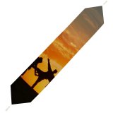 Yanfind Table Runner Backlit Team Together Community Cameras Sunset Adventure Photoshoot Teamwork Travel Friendship Leisure Everyday Dining Wedding Party Holiday Home Decor