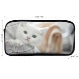 yanfind Pencil Case YHO Lovely Creative Images Wallpapers Grey Commons Pictures Pet Kitten Angora Cute Cat Zipper Pens Pouch Bag for Student Office School