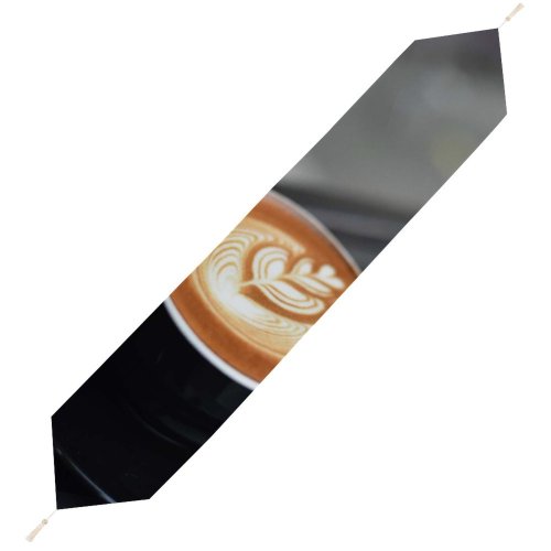 Yanfind Table Runner Blur Focus Break Delicious Dark Espresso Design Perfume Artistic Caffeine Cup Mug Everyday Dining Wedding Party Holiday Home Decor