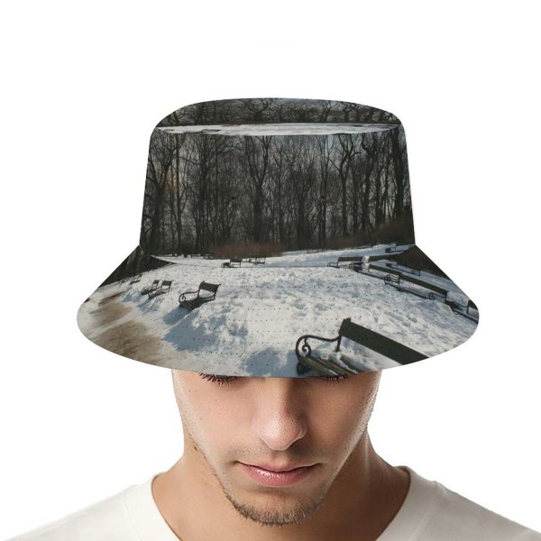 yanfind Adult Fisherman's Hat Winter Winter Geological Sky Ice Snow Warsaw Landscapes Bench Tree Frost Park Fishing Fisherman Cap Travel Beach Sun protection