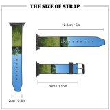 yanfind Watch Strap for Apple Watch Rural Countryside Plant Trunk Creative Pasture Farm Pictures Grassland Outdoors Tree Compatible with iWatch Series 5 4 3 2 1