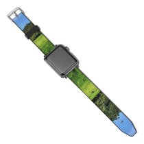 yanfind Watch Strap for Apple Watch Rural Countryside Aji Plant Creative Utan Pasture Farm Pictures Grassland Outdoors Compatible with iWatch Series 5 4 3 2 1