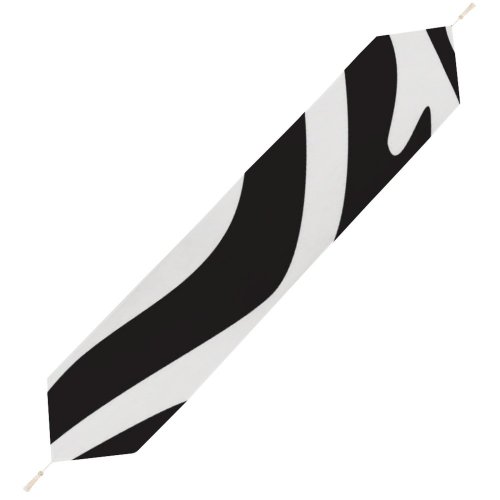 Yanfind Table Runner Zebra Stripes Balck Skin Leather Fashion Art Design Wildlife Everyday Dining Wedding Party Holiday Home Decor