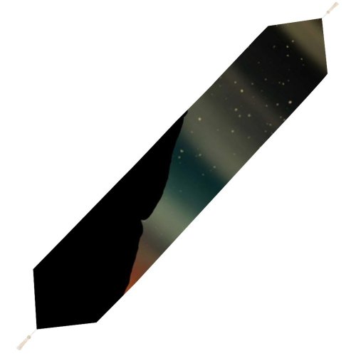 Yanfind Table Runner Dorothe Love Couple Lovers Romantic Silhouette Moon Kissing Everyday Dining Wedding Party Holiday Home Decor