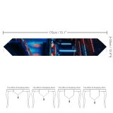 Yanfind Table Runner Blur Happy City Illuminated Lights Fast Evening Travel Driving Amusement Neon Action Everyday Dining Wedding Party Holiday Home Decor