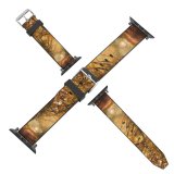 yanfind Watch Strap for Apple Watch Autumn Forest Foggy Sunlight Path Road Compatible with iWatch Series 5 4 3 2 1