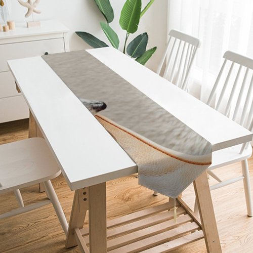 Yanfind Table Runner Relaxation Furniture Pet Room Family Portrait Dog Cute Love Reclining Fun Cat Everyday Dining Wedding Party Holiday Home Decor