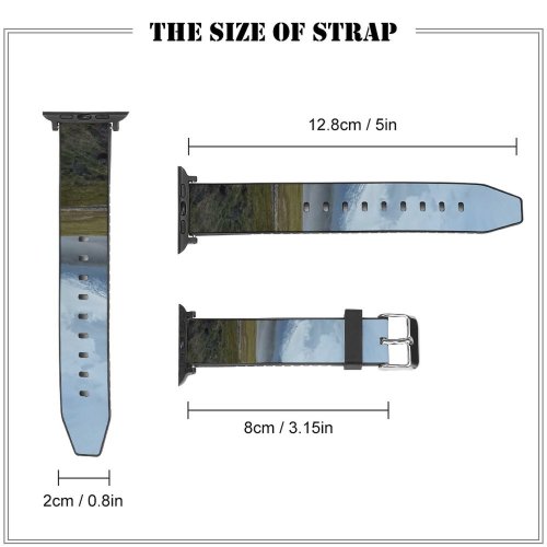 yanfind Watch Strap for Apple Watch Landscape  Countryside Road Plant Wilderness Tundra Pictures Ground PNG Grassland Compatible with iWatch Series 5 4 3 2 1