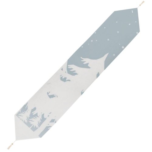 Yanfind Table Runner Winter Eve Christmas Spruce Winter Colorado Newyear Heapy Decoration Celebration Pine Birdh Everyday Dining Wedding Party Holiday Home Decor