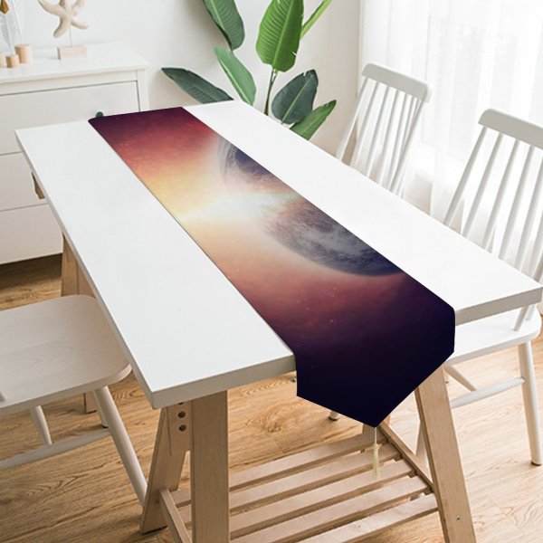 Yanfind Table Runner Comfreak Space Earth Planet Universe Space Travel Space Adventure Astronaut Sun Light Everyday Dining Wedding Party Holiday Home Decor