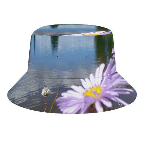 yanfind Adult Fisherman's Hat Pond Landscape Reflection Trees Plant Sky Flowers Wildflower Lake Natural Mountains Wilderness Fishing Fisherman Cap Travel Beach Sun protection