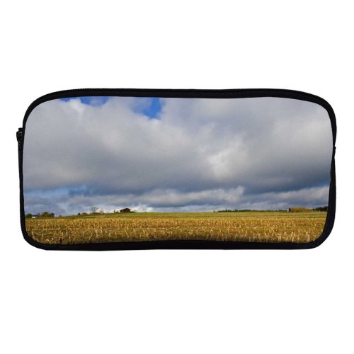yanfind Pencil Case YHO Field Sky Field Natural  Autumn Cloud Landscape Sky Clouds Lane Grassland Zipper Pens Pouch Bag for Student Office School