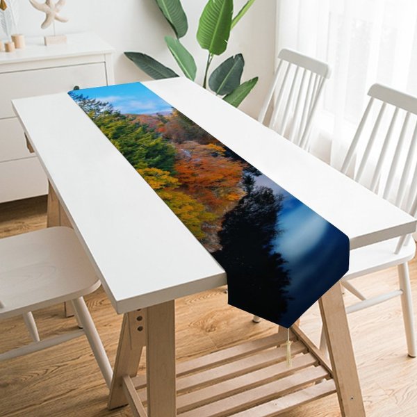 Yanfind Table Runner Abies Scenery Tree Autum Plant Leaf Fir Scotland Fall Outdoors Everyday Dining Wedding Party Holiday Home Decor